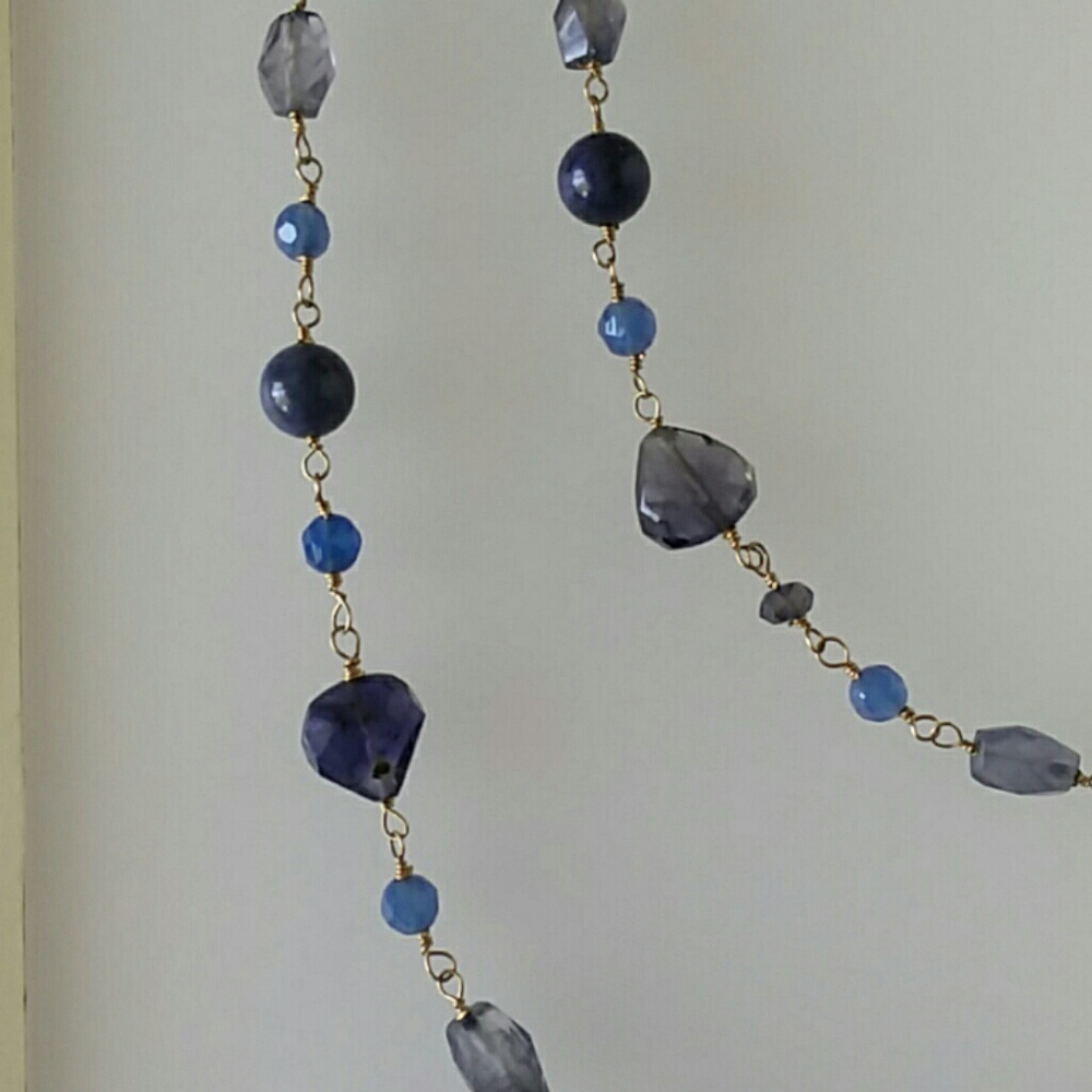 New. Blue Onyx Necklace. Designs by Ch Lovin - Picture 2 of 3